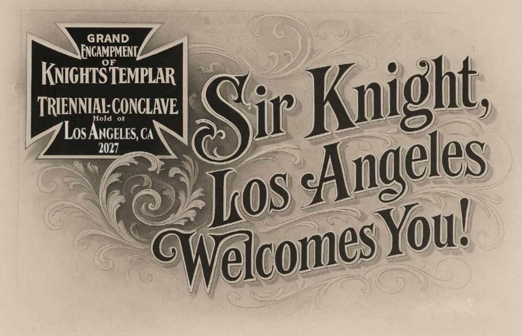 Sir Knight, Los Angeles Welcomes You! — Grand Encampment of Knights Templar Triennial Conclave, Los Angeles, CA 2027